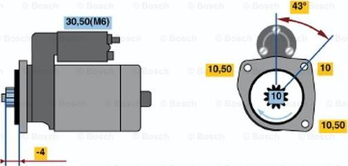 BOSCH 0 001 121 422 - Starteris www.autospares.lv