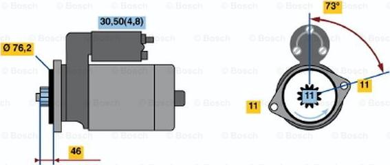 BOSCH 0 001 123 036 - Starteris www.autospares.lv