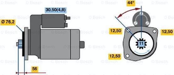 BOSCH 0 001 123 028 - Starteris autospares.lv