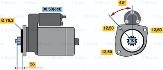 BOSCH 0 001 122 400 - Starteris autospares.lv