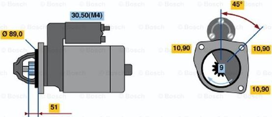 BOSCH 0 001 369 007 - Starteris www.autospares.lv