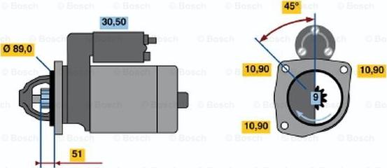 BOSCH 0 986 017 280 - Starteris autospares.lv