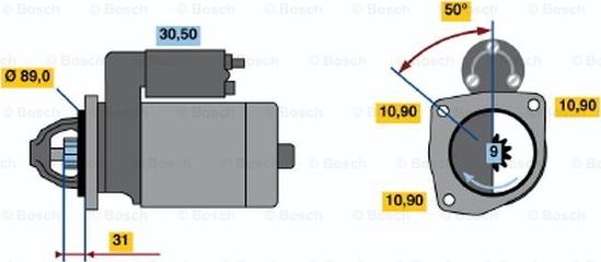 BOSCH 0 986 012 700 - Стартер www.autospares.lv