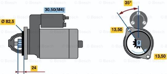 BOSCH 0 001 366 005 - Starteris www.autospares.lv