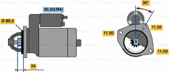 BOSCH 0 001 368 005 - Starteris www.autospares.lv