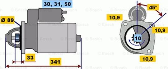 BOSCH 0 001 368 026 - Starteris autospares.lv