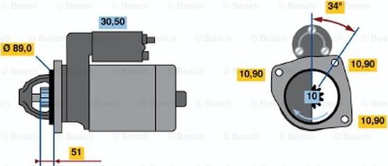 BOSCH 0 001 368 073 - Starteris www.autospares.lv