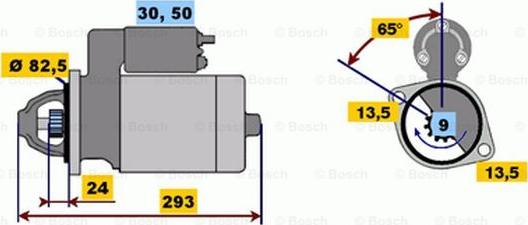 BOSCH 0 001 363 112 - Starteris www.autospares.lv