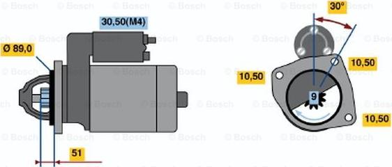 BOSCH 0 001 362 051 - Starteris www.autospares.lv