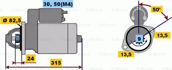 BOSCH 0 001 362 058 - Starteris www.autospares.lv