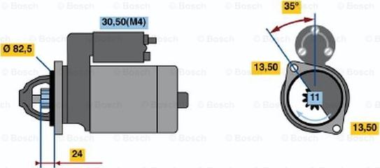 BOSCH 0 001 362 304 - Starteris www.autospares.lv