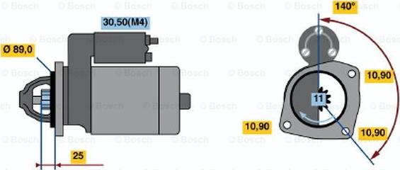 BOSCH 0 001 369 018 - Starteris www.autospares.lv