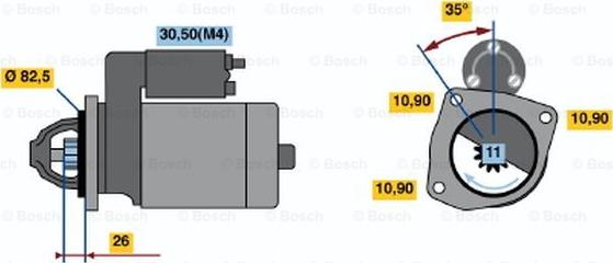 BOSCH 0 001 362 701 - Starteris www.autospares.lv