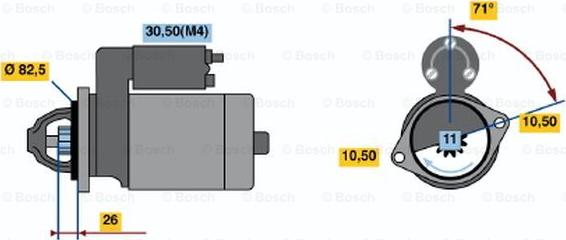 BOSCH 0 001 362 702 - Starteris www.autospares.lv