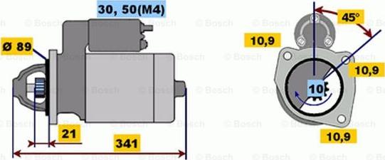 BOSCH 0 001 367 063 - Стартер www.autospares.lv