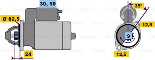 BOSCH 0 001 367 005 - Starter www.autospares.lv