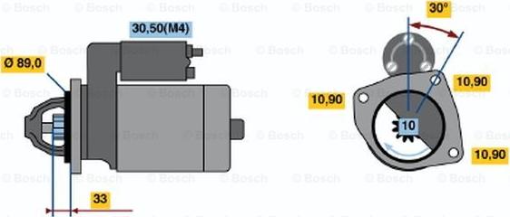 BOSCH 0 001 368 040 - Стартер www.autospares.lv