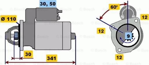 BOSCH 0 001 367 082 - Starteris www.autospares.lv