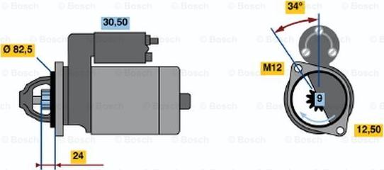 BOSCH 0 001 314 018 - Starteris www.autospares.lv