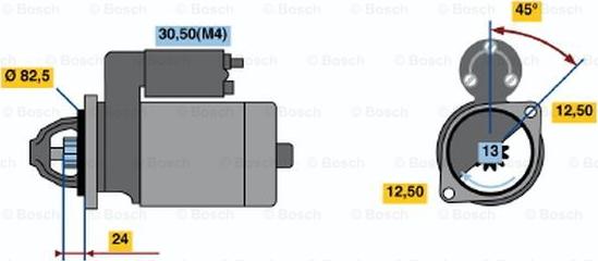 BOSCH 0 001 314 031 - Стартер www.autospares.lv