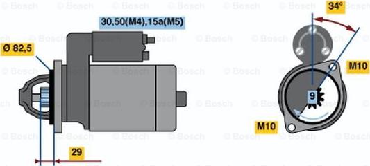 BOSCH 0 001 314 027 - Starteris www.autospares.lv