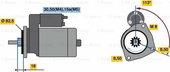 BOSCH 0 001 316 001 - Starteris www.autospares.lv