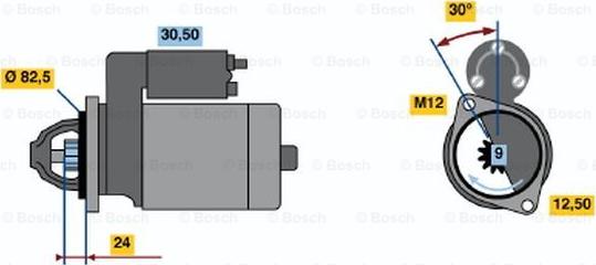 BOSCH 0 001 313 006 - Starteris www.autospares.lv