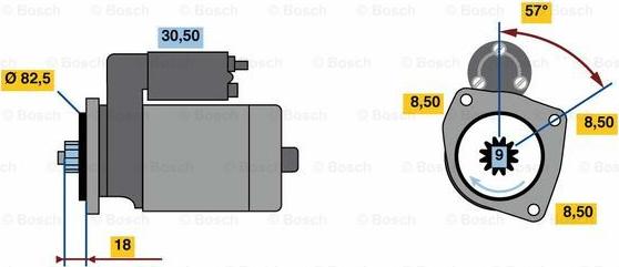 BOSCH 0 001 312 108 - Starteris autospares.lv