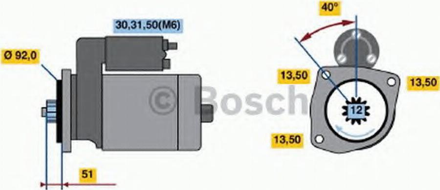 BOSCH 0001330011 - Starteris www.autospares.lv