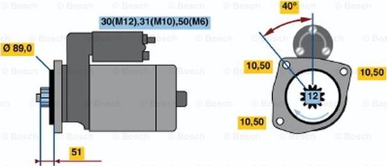 BOSCH 0 001 330 012 - Starteris www.autospares.lv