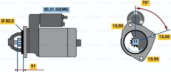 BOSCH 0 001 371 004 - Starteris autospares.lv