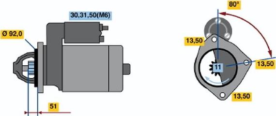 BOSCH 0001371019 - Starteris autospares.lv