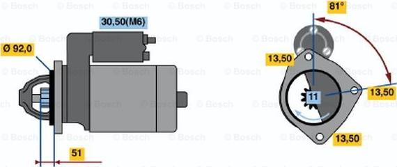 BOSCH 0 001 372 006 - Starteris autospares.lv