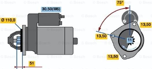 BOSCH 0 001 372 007 - Starteris www.autospares.lv