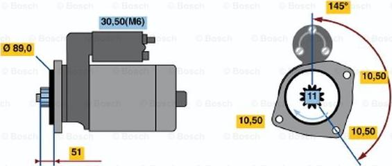 BOSCH 0 001 241 008 - Starter www.autospares.lv