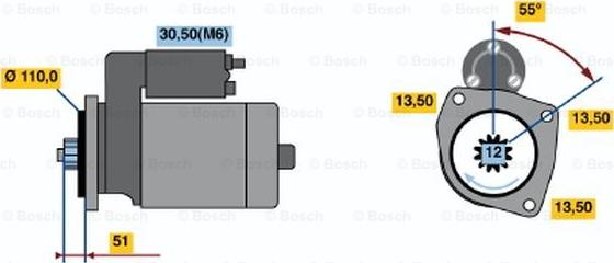 BOSCH 0 001 241 007 - Стартер www.autospares.lv