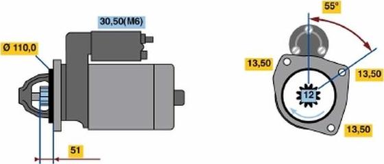 BOSCH 0 001 241 019 - Starteris www.autospares.lv