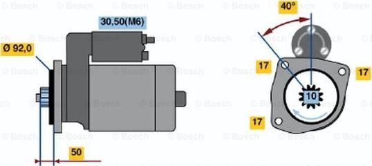 BOSCH 0 001 241 016 - Starteris www.autospares.lv