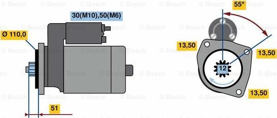 BOSCH 0 001 261 004 - Starteris www.autospares.lv