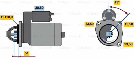 BOSCH 0 001 263 004 - Starteris www.autospares.lv