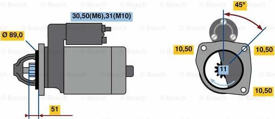 BOSCH 0 001 263 014 - Starteris www.autospares.lv