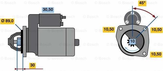 BOSCH 0 001 262 020 - Starteris www.autospares.lv