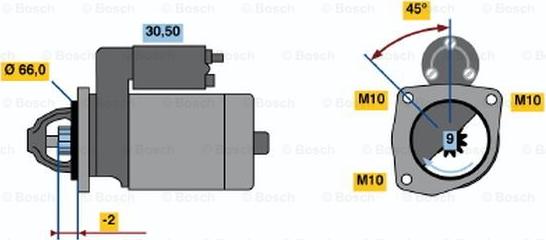 BOSCH 0 001 208 516 - Starteris www.autospares.lv