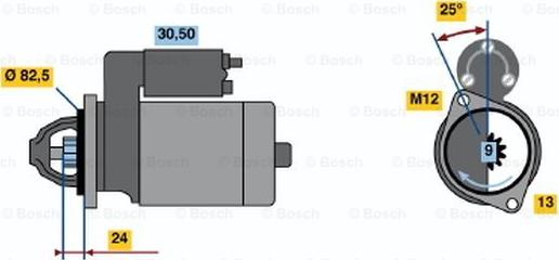 BOSCH 0 001 208 208 - Starteris autospares.lv