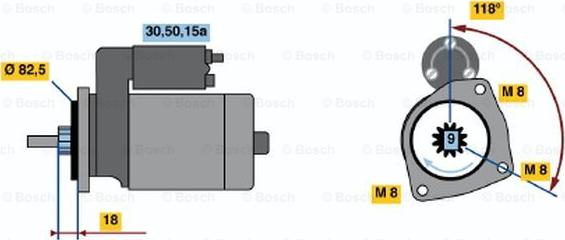 BOSCH 0 001 208 711 - Стартер www.autospares.lv