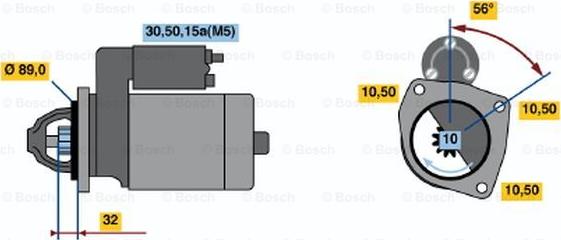 BOSCH 0 001 211 513 - Starteris autospares.lv