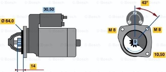 BOSCH 0 001 211 536 - Starteris www.autospares.lv