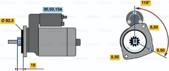 BOSCH 0 001 211 218 - Starteris autospares.lv