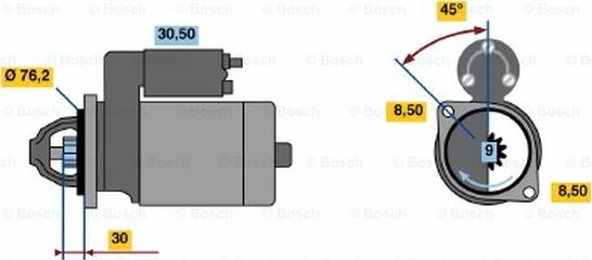 BOSCH 0 001 211 225 - Starteris www.autospares.lv