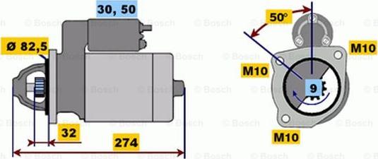 BOSCH 0 001 218 141 - Starter www.autospares.lv